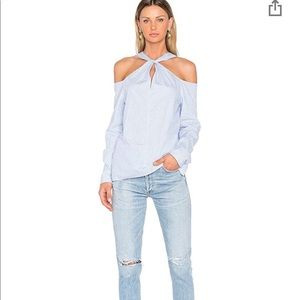 Rag & bone Collingwood baby blue stripped shirt